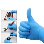 Par de Guantes de Nitrilo para Trabajos Electrónicos, Talla L - Image 2