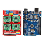 Placa de Expansión CNC para Impresora 3D + 4 Controladores de Motor Paso a Paso + placa de desarrollo compatible con Arduino UNO SMD genérico - Image 3