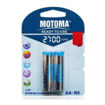 Par de Pilas Recargables AA, 1.2V, 2700 mAh, Motoma