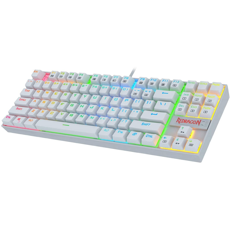 Teclado Mecanico Gamer Redragon K552 Con Luces RGB Blanco Oechsle ...