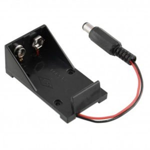 Caja de Soporte para Batería 9V con Plug de Poder