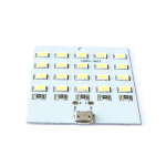 Panel de 20 Luces LED Blanco Frío 5730, 5VDC 430mAh~470mAh, Micro USB