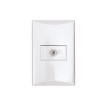 Placa Armada con Entrada para TV Coaxial Color Blanco Plata Eagle