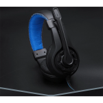 Audífonos Alámbricos Gamer con Micrófono, Plug 3.5mm, para Ordenador Portátil y PC de Escritorio Negro/Azul - Image 3