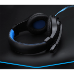 Audífonos Alámbricos Gamer con Micrófono, Plug 3.5mm, para Ordenador Portátil y PC de Escritorio Negro/Azul - Image 4