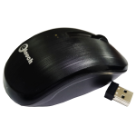Mouse Óptico Inalámbrico 1200DPI, Color Negro