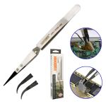 Pinza de Acero de Alta Precisión Inoxidable Recto/Curvo JM-T10-12