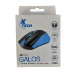 Mouse Óptico Inalámbrico de 4 Botones Xtech, Color Azul, XTM-310