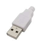Conector USB Macho 4 Pines con Cubierta de Plástico Blanco - Image 3
