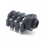 Jack de Audio Estéreo Hembra 1/4 para Chasis, 6 Pines