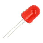 Led Normal Difuso Rojo 10mm, 2-2.2V 20mA