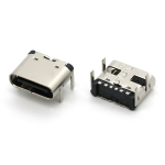 Conector de Carga Hembra, Tipo C, USB 2.0, 6 Pines