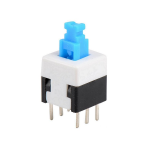 Switch Pulsador On-Off 7X7mm, Color Azul