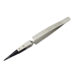 Pinza Antiestática de Acero Inoxidable, Punta de Fibra de carbono, ESD-259X - Image 2