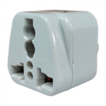 Adaptador Clavija Europea a Americana 10A 250V, Color Marfil