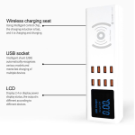 Cargador Inalámbrico Inteligente con 8 Puertos USB, SUNSHINE SS-309WD - Image 3