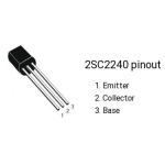 Transistor Bipolar NPN C2240, 120V 100mA, 300mW, 100MHz, TO-92 - Image 2