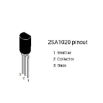 Transistor A1020 PNP, 50V, 2A, 100MHz, TO-92 - Image 2