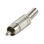 Plug RCA Macho Metálico Plateado