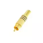 Plug RCA Macho Metálico, Dorado Negro
