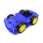 Kit Chasis de Carro 4WD de Acrílico, Color Azul
