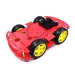 Kit Chasis de Carro 4WD de Acrílico, Color Rojo