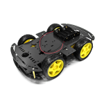 Kit Chasis de Carro 4WD de Acrílico, Color Negro