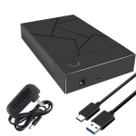 Enclosure HDD Sata de Plástico para Disco Duro 2.5″ Y 3.5” USB 3.0 Tipo C, Soporta 4 TB