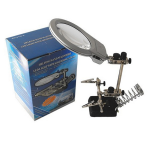 Tercera Mano con Lupa + Soporte para Cautín con Luz Led, MG16129-A - Image 4