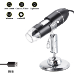 Microscopio Digital Ajustable 1600X, 2MP, 1080P, 8 LED, USB para PC y Smartphone con Puertos Micro USB y Tipo C - Image 3