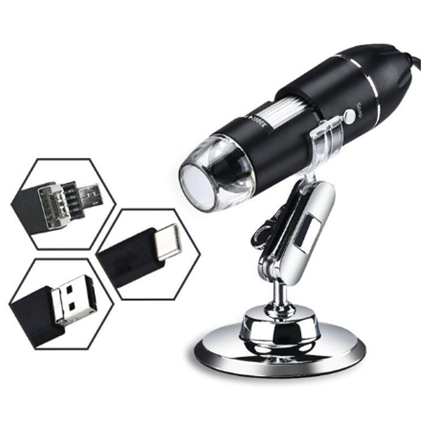  MAGFYLY - Lupa de microscopio LED HD para trabajo en casa, lupa  con pantalla, lupa de escritorio con luz, 5 millones de USB, reparación  digital, lupa electrónica médica de belleza (tamaño 