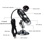 Microscopio Digital Ajustable 1600X, 2MP, 1080P, 8 LED, USB para PC y Smartphone con Puertos Micro USB y Tipo C - Image 5
