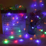 Tira de Luces Tipo Estrella 5 mts, con Sincronización de Música, Controlable con Aplicación Bluetooth, Compatible con Alexa y Google Assistant