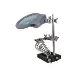 Tercera Mano con Lupa + Soporte para Cautín con Luz Led, MG16129-A - Image 2