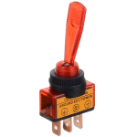 Interruptor de Palanca con Led 12VDC, Color Rojo