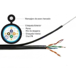 Cable de Red para Exteriores por Metro, CAT5E 8 Hilos con Guía Metálica