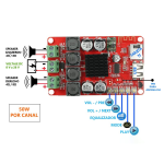 Placa Amplificadora de Audio Digital, 2X50W, con Bluetooth y Control Remoto, TPA3116 - Image 3