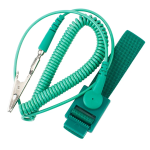 Pulsera Antiestática Ajustable con Cable de Conexión a Tierra, Color Verde