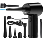 Sopladora de Aire Inalámbrico de 3 Velocidades para Limpieza de PC + Accesorios, 68W, 5VDC 2A