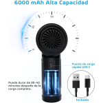 Sopladora de Aire Inalámbrico de 3 Velocidades para Limpieza de PC + Accesorios, 68W, 5VDC 2A - Image 4