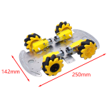Kit Chasis de Carro 4WD de Aluminio con Omnidireccionales de 48 MM de una Sola Base - Image 2