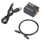 Convertidor de Audio Digital (Óptico Digital o Coaxial Digital) a Analógico (RCA) Compatible con Bluetooth