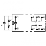 Relé de Potencia Omron 12VDC, 5A, 250VAC/30VDC, 8 Pines, G2R-2-12VDC - Image 3