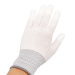 Par de Guantes Antiestáticos de Poliéster Talla S, Color Blanco/Gris - Image 2