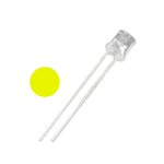 Led Amarillo Flat Ultrabrillante 5mm, 3.2-3.4V 20mA
