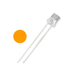 Led Naranja Flat Ultrabrillante 5mm, 3.2-3.4V 20mA