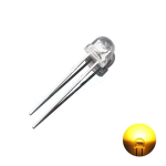 Led de Sombrero Amarillo 5mm, 1.8-2.1V 20mA