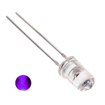 Led Ultravioleta Ultrabrillante 5mm, 3.4-3.8V 20mA
