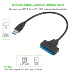 Cable Adaptador Sata a USB 3.0 de 6Gbps, para HDD y SSD de 2.5” - Image 2