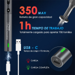 Destornillador Eléctrico de Precisión Recargable Tipo C, 28 en 1, KS-882037 - Image 4